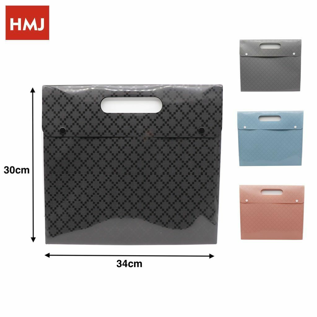 Set 12 Pezzi Cartelle Cartelline Porta Documenti 30x34cm Con Manico Colorate hmj