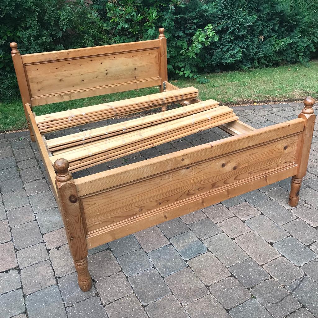 Antique solid pine double bed in Lincoln, Lincolnshire Gumtree