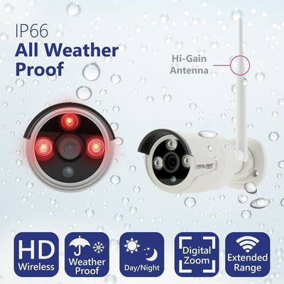 Crystal Vision HD Wireless Security  System 2TB Hard Drive All-in-One NVR CCTV