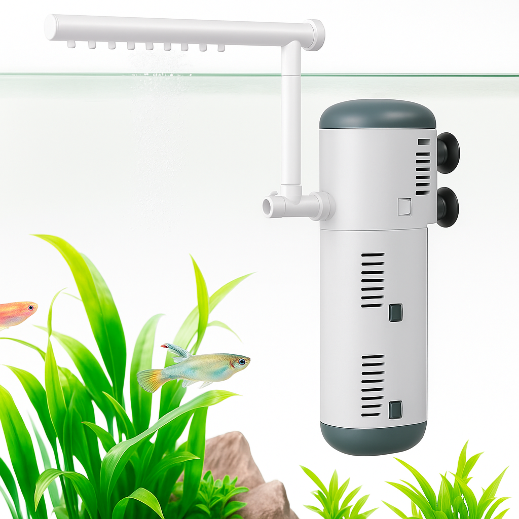 3 in 1 Internal Aquarium Filter Quiet Submersible with Adjustable Spray Bar