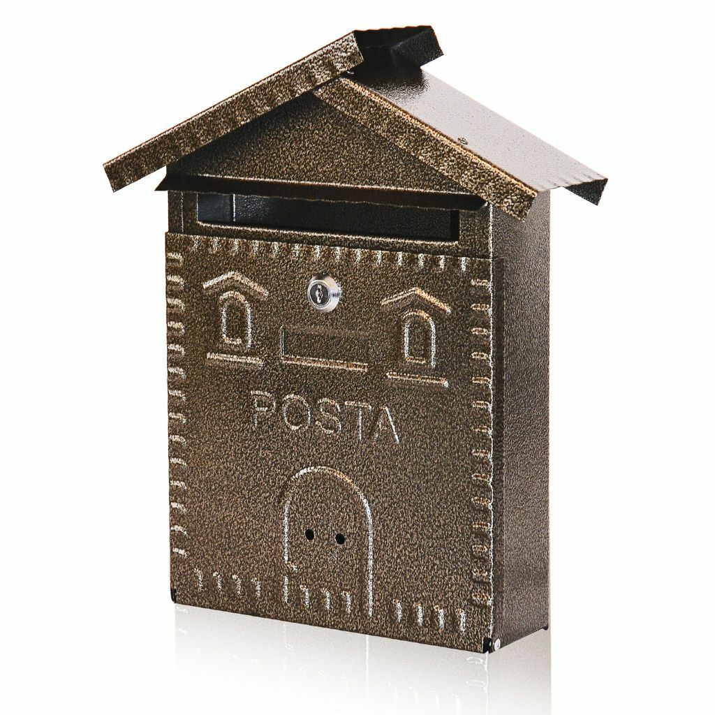 Cassetta Della Posta Postale Lettere Ferro Battuto Casetta 28x9x35cm dfh