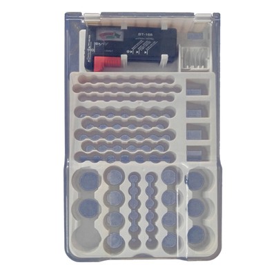 Neuer Batteriehalter mit Tester für AA AAA 9V C DBatterien Organizer