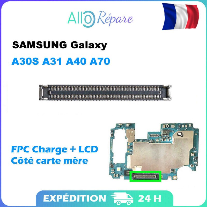 Connecteur Fpc Lcd + Charge Sur Carte MÃ¨Re Samsung Galaxy A30 A40 A70 A80