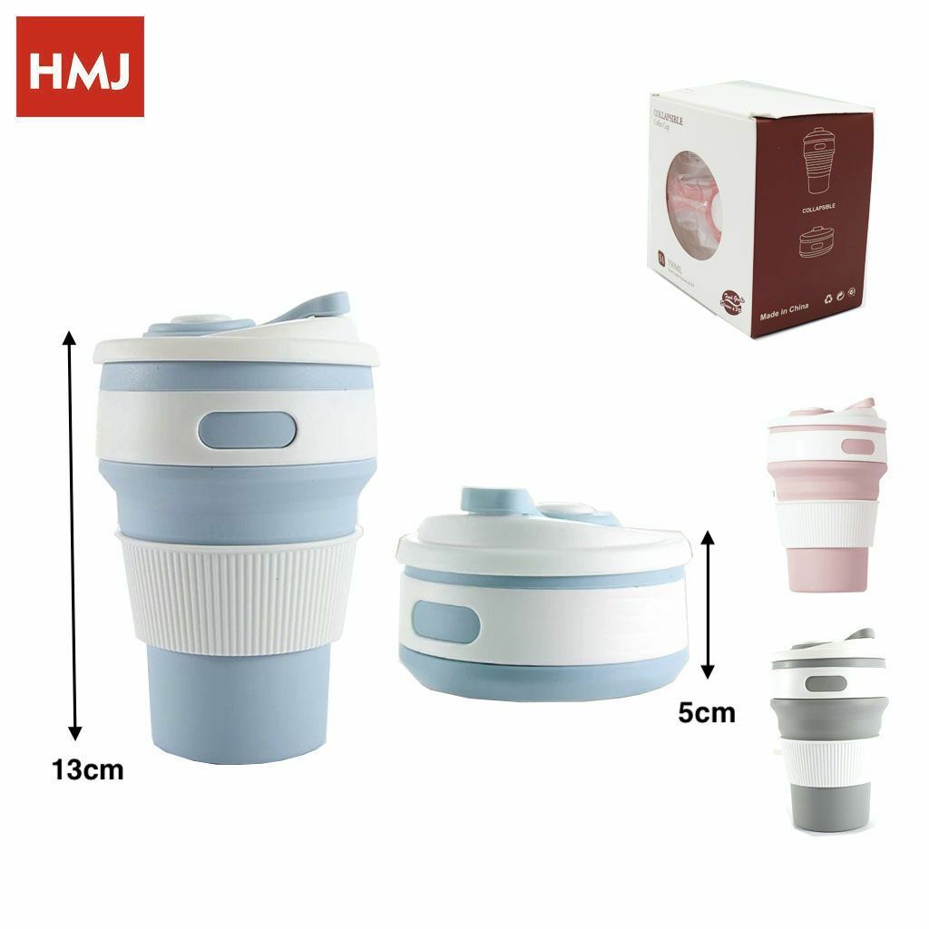 Bicchiere Pieghevole Tascabile 350ml Viaggi Scuola hmj