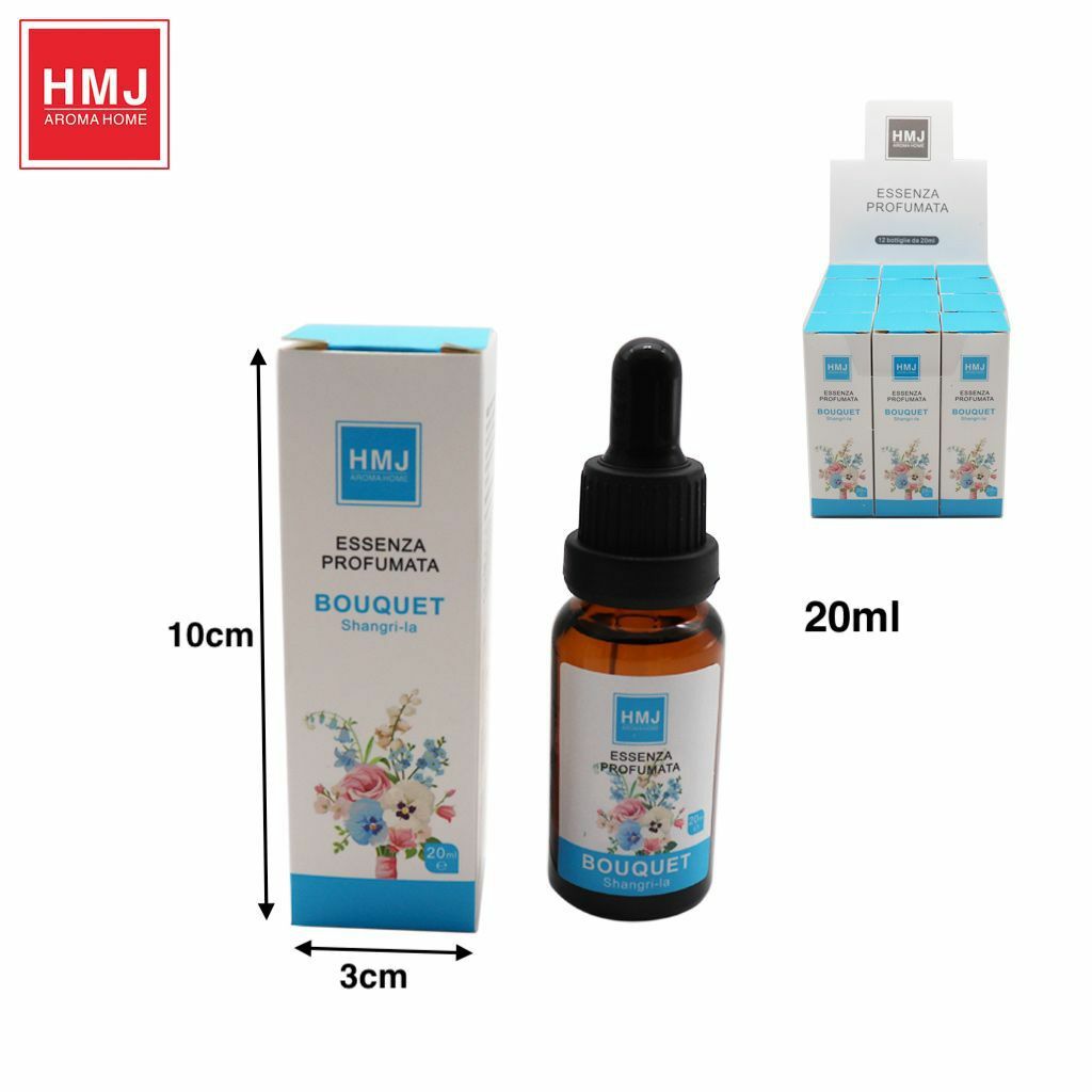 Set 12 Oli Essenziali 20ml Aromaterapia Profumo Ambiente Fragranza Bouquet hmj