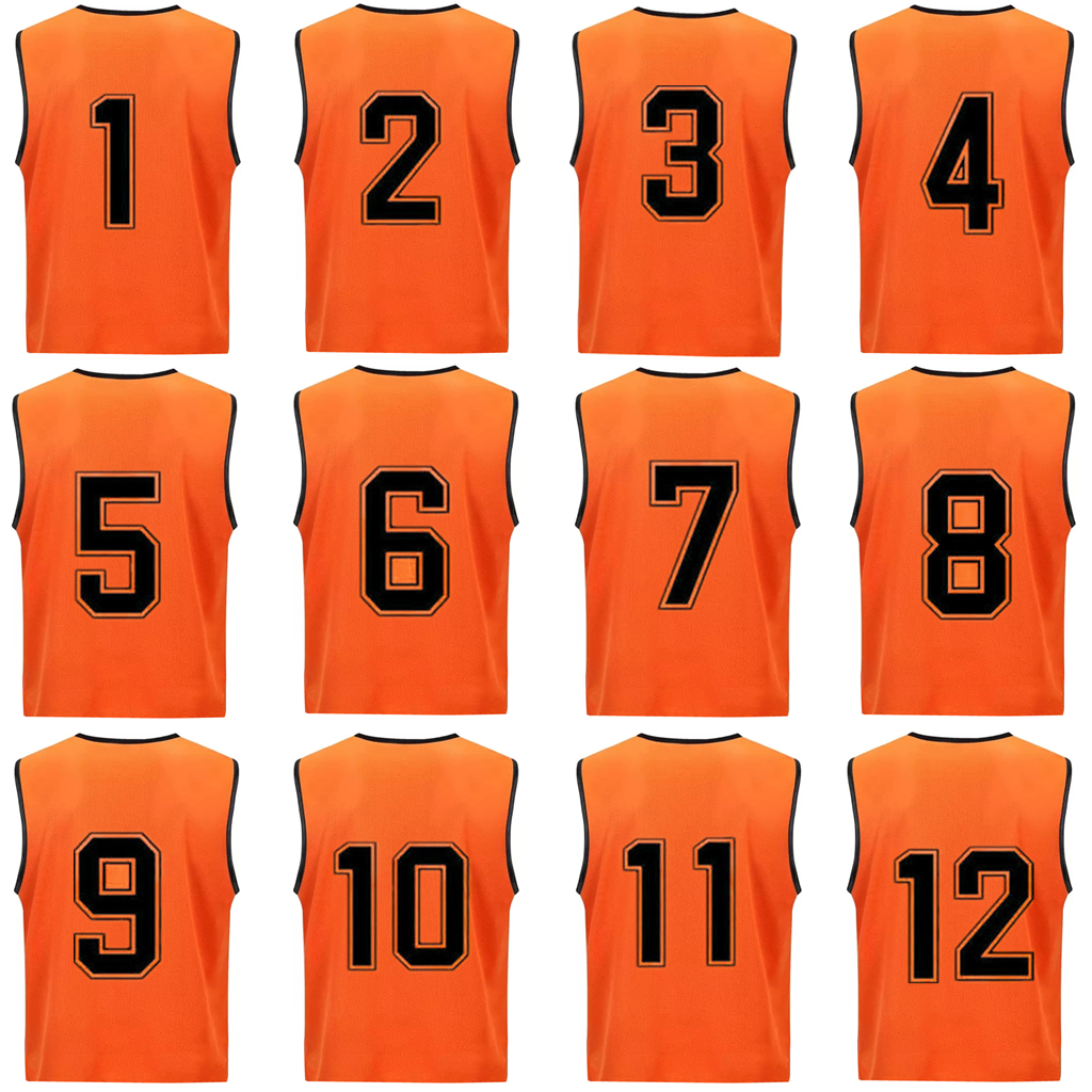 Child Adult Soccer Football Jersey Sports team Training Nylon numbered Vests