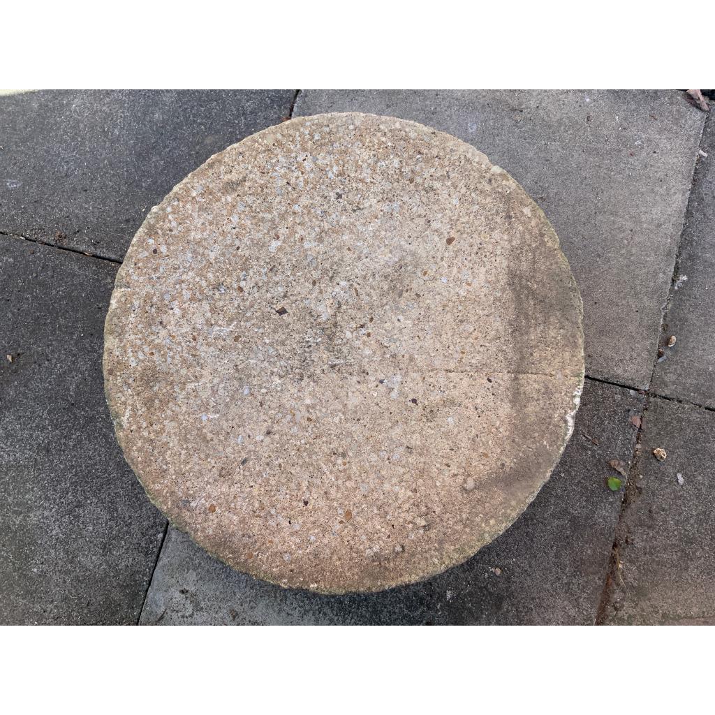 Concrete round stepping stones in Charlton Kings, Gloucestershire
