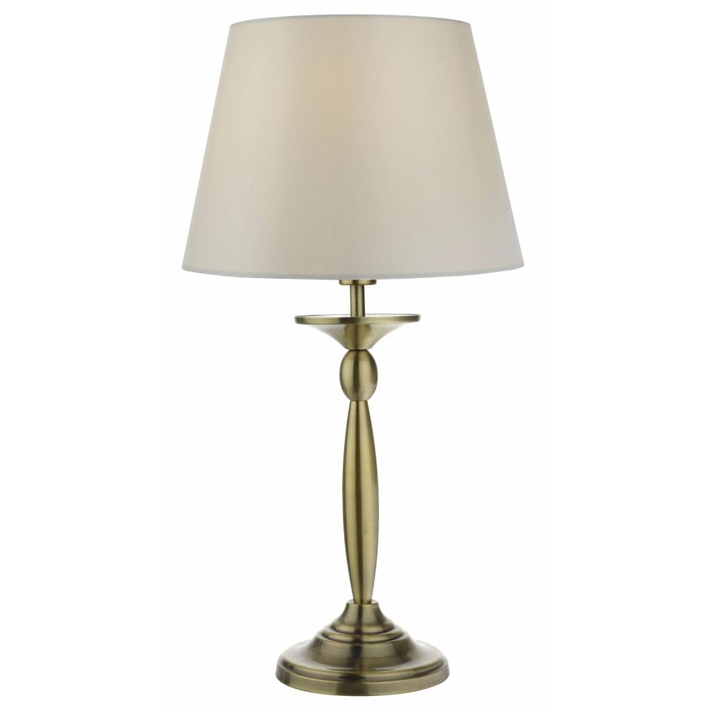 Winchester Set of 2 Bedside Table Lamps Antique Brass in Westminster