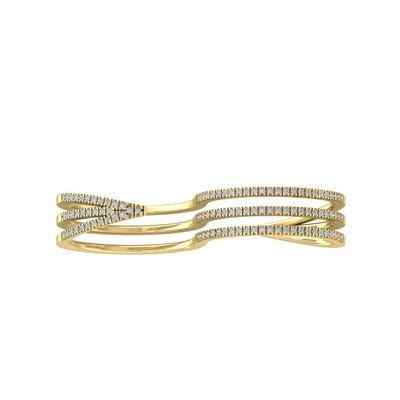 Round Lab Grown Diamond Color-D-F Fashion Ring Size 7 10k Yellow Gold 4.67gm