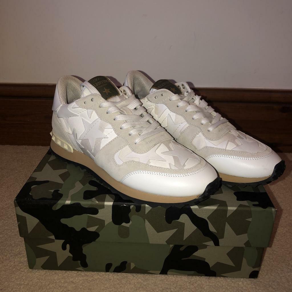 white camo valentino trainers