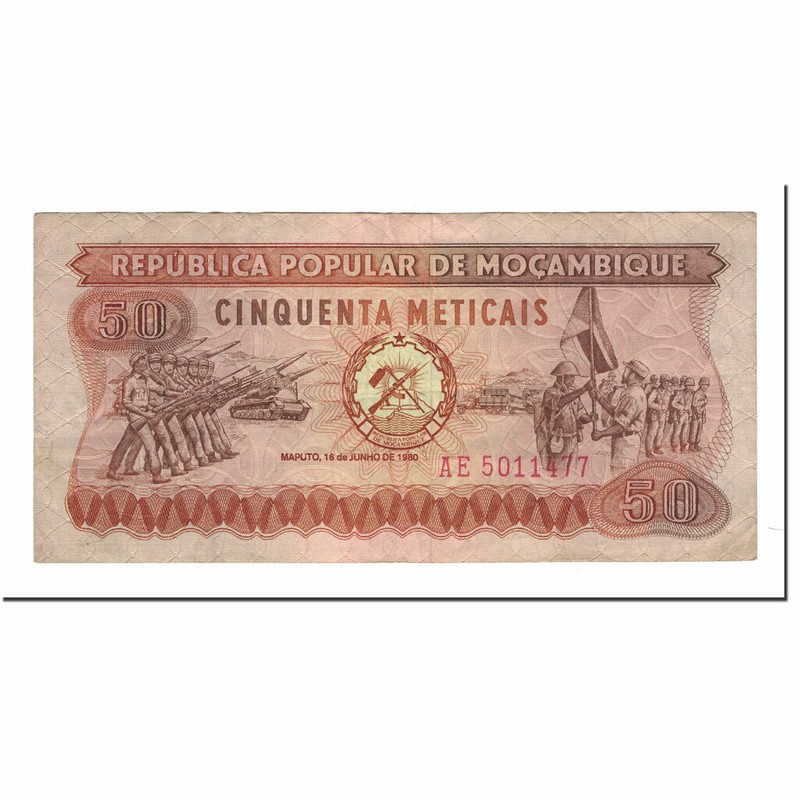 [#590594] Billet, Mozambique, 50 Meticais, 1980-06-16, Km:125, Ttb