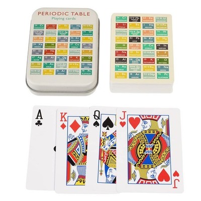 Playing Cards In A Tin Periodic Table Game NEW