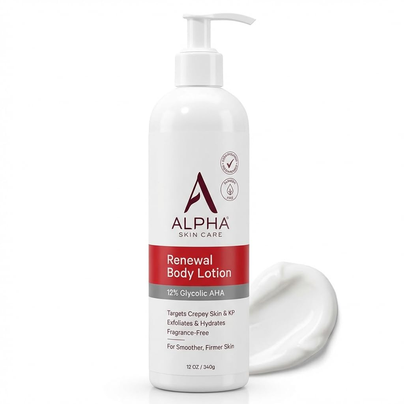 Alpha Skin Care Revitalizing Body Lotion, 12% Glycolic AHA,Anti-Aging, 12 Oz
