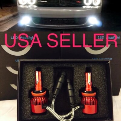 H11 LED Fog Light Bulbs Fit Dodge Challenger 2015 2016 2017 Bottom Bumper Lights