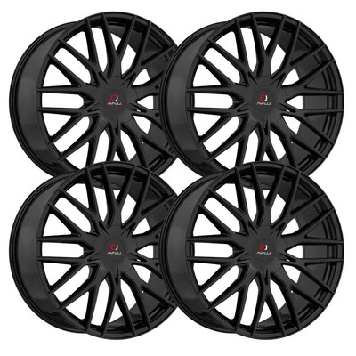 (Set-4) Cavallo CLV-45 18x8 5x114.3/5x120 35mm Gloss Black wheels rims 18 Inch
