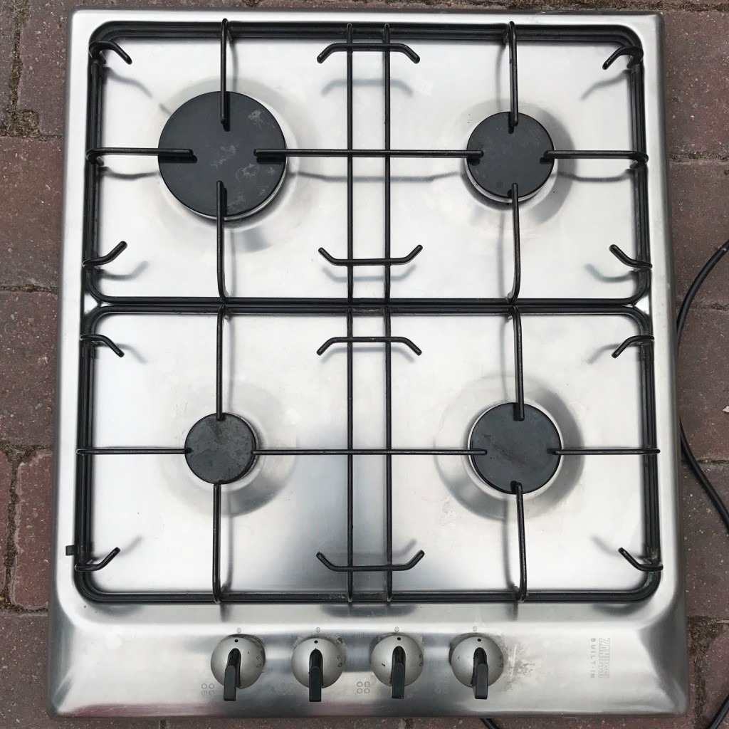 Zanussi gas hob stainless steel (model zgl 62 ix) in Hook, Hampshire