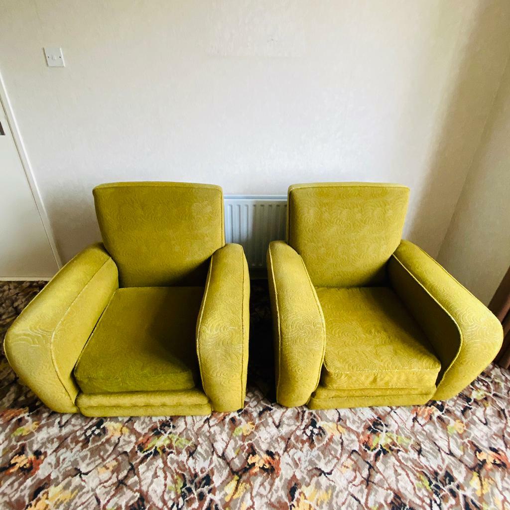 Vintage Retro 70s Green Sofa & Armchairs in Bangor, County Down Gumtree