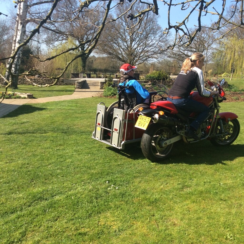 Ducati Monster 1000S with attached custom made wheelchair disabled