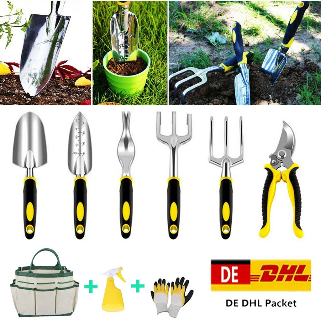 9 Tlg Gartenwerkzeug Profi Set Gartengeräte Garten Unkrautmesser Schaufel Mini