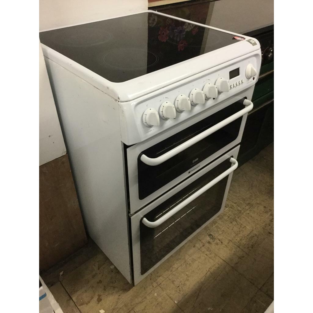 Hotpoint White Electric Cooker, Double Oven, in Plymouth, Devon Gumtree