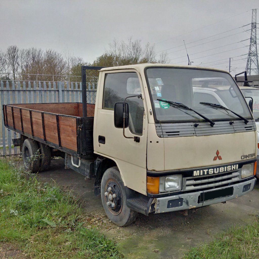 Left hand drive Mitsubishi Canter FE331 4x2 truck. Engine code: 4D30. Low  miles