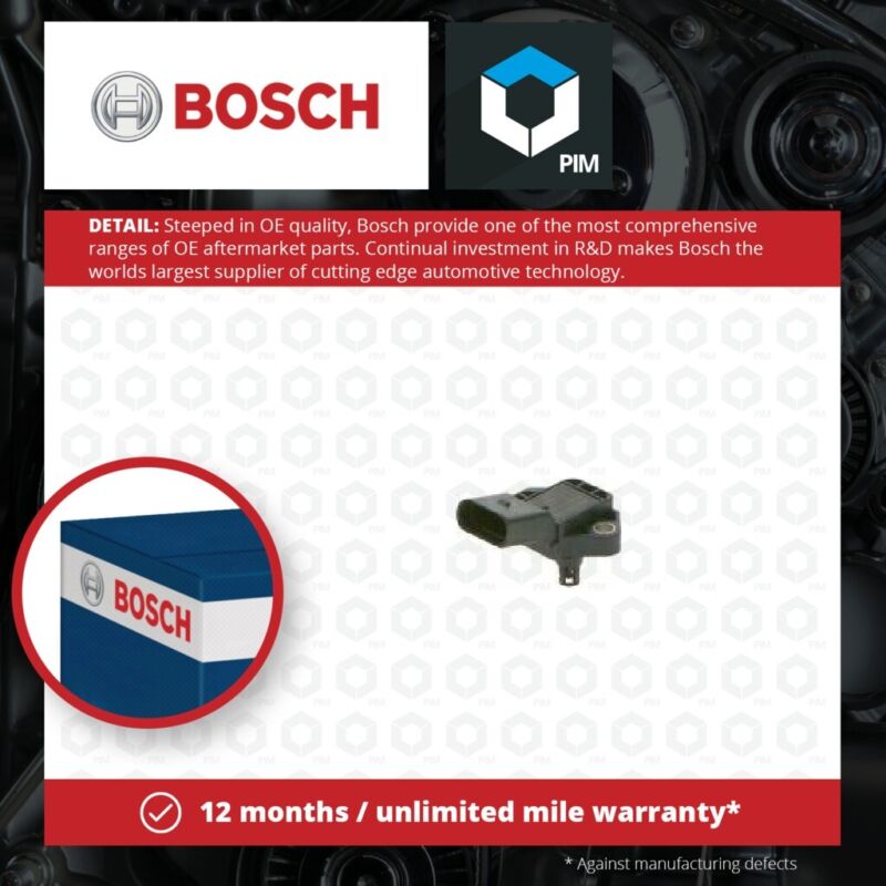 Pressure Sensor 0281002976 Bosch 03g906051e 03g906051m 038906051c Pab906051d New