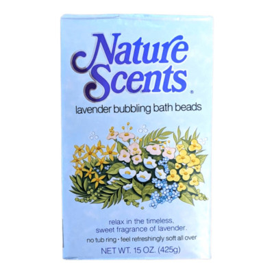 Jergens Vintage Nature Scents Lavender Bubbling Bath Beads 15 oz 80s 90s Prop