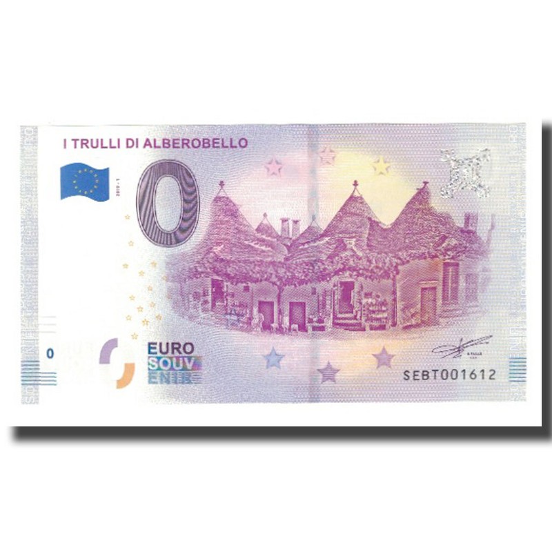 [#664211] Italie, Billet Touristique - 0 Euro, Italy - Alberobello - Les Trulli