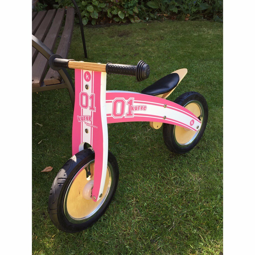 kiddimoto balance bike pink