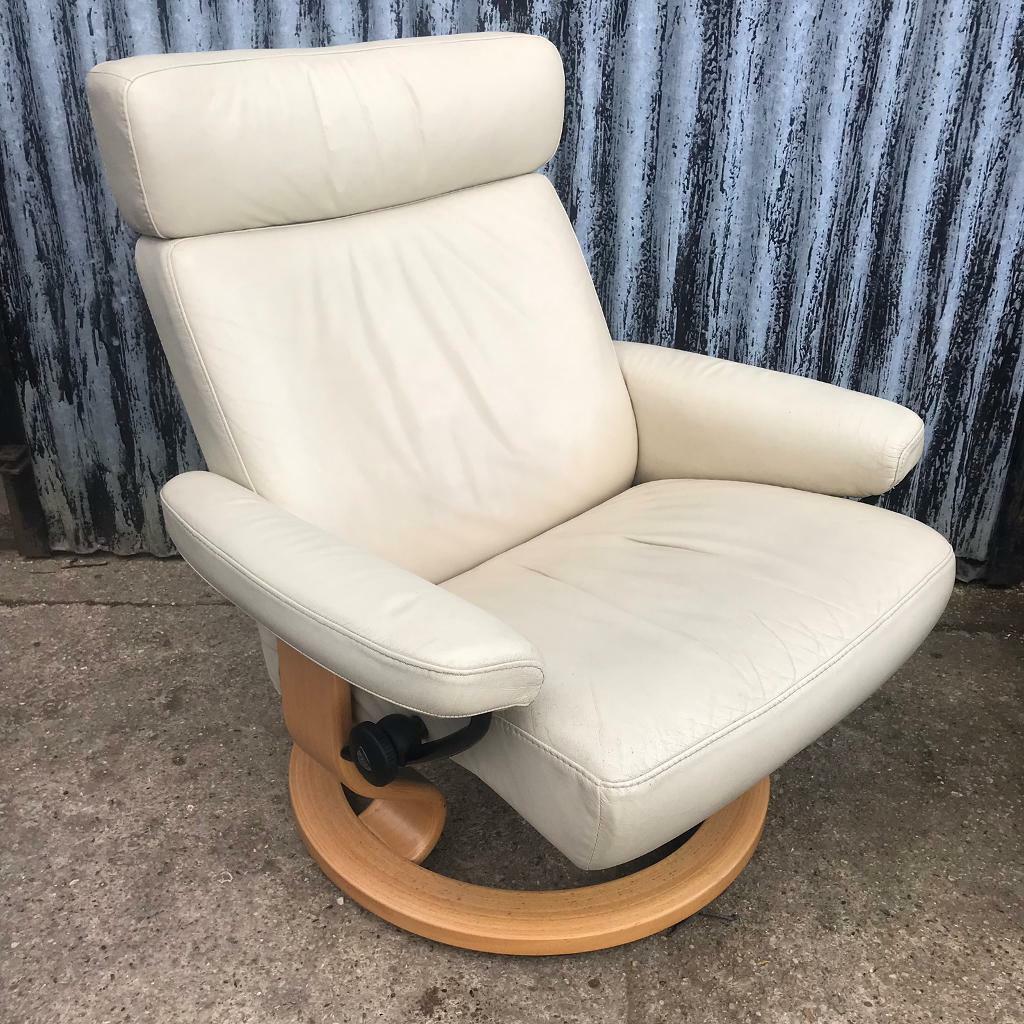 Ekornes Cream Stressless Recliner in Holbeach, Lincolnshire Gumtree