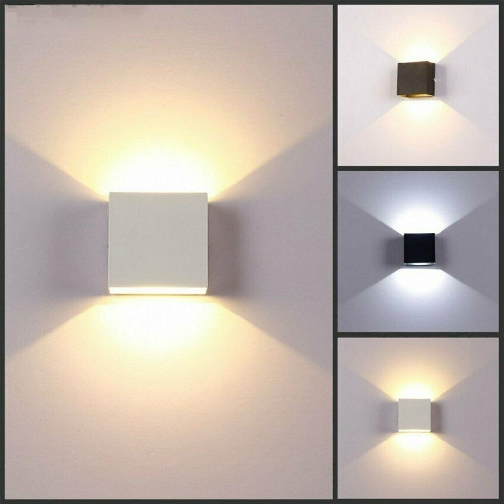 Moderno Cubo Led de Pared Iluminación Arriba Abajo Interior Aplique