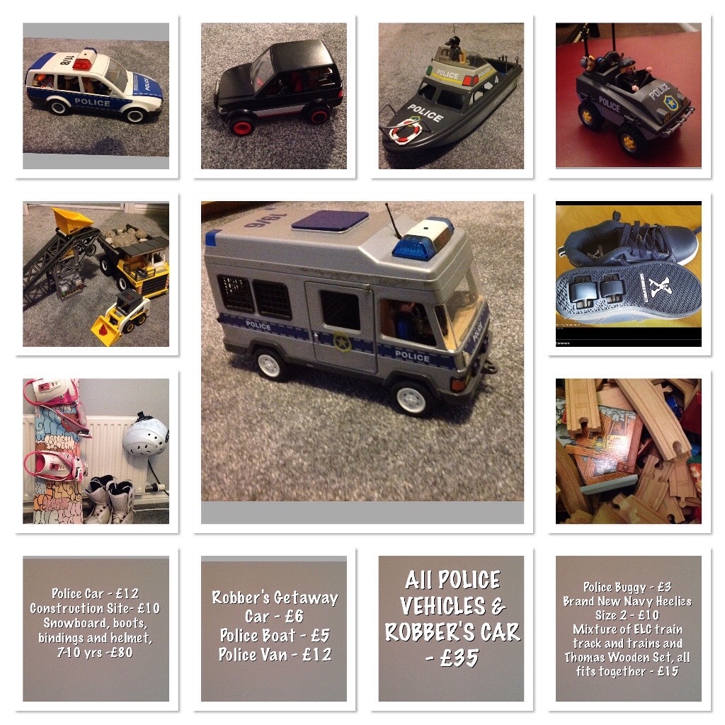  Train track is wooden and a mixture of ELC and Thomas sets. All fits