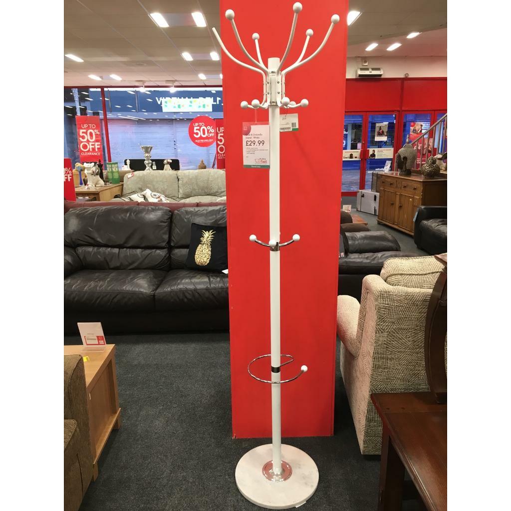 Bhf S75 Brand New Coat And Umbrella Stand White In Swindon