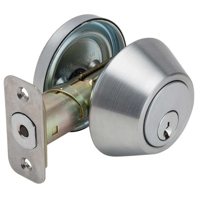 General Lock Single CylinderGrade 2 Deadbolt D160 626 6WL C Satin Chrome SC4