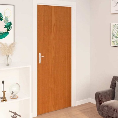 Tidyard Self-adhesive Door Films 4 Piece  Oak 82.7 x 35.4 Inches PVC  Cover R8Z6