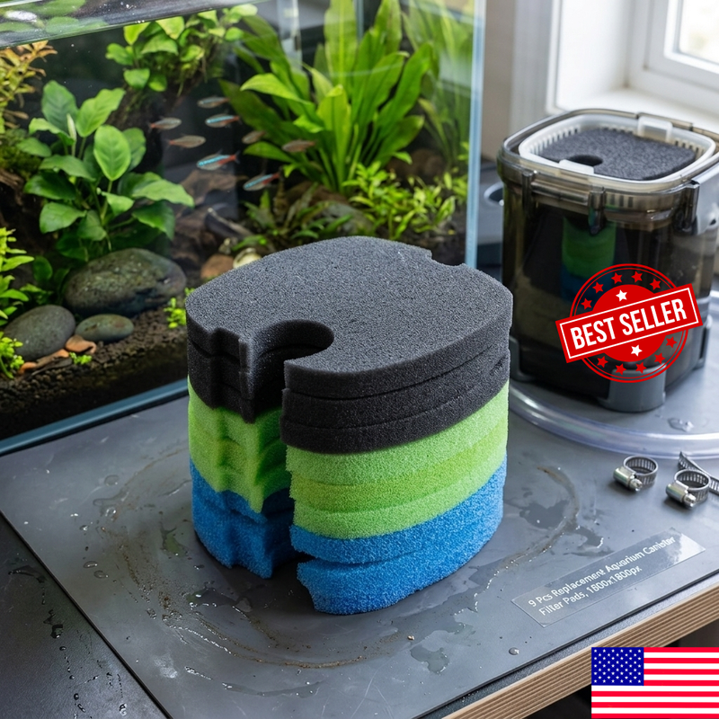 9 Pcs Replacement Aquarium Canister Filter Pads Compatible with SUNSUN Cascade