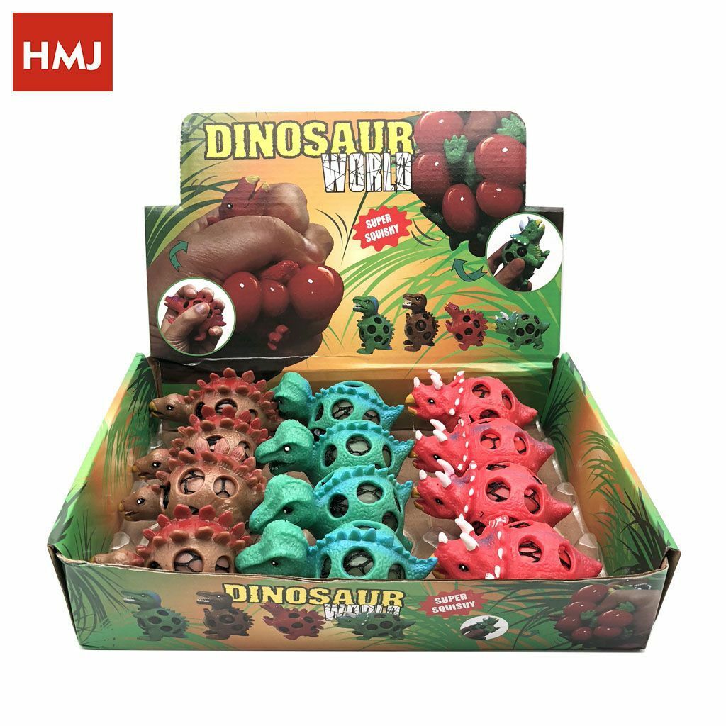 Set 12 Pezzi Gioco Dinosauri Splat Premi Antistress Divertente Bambini hmj