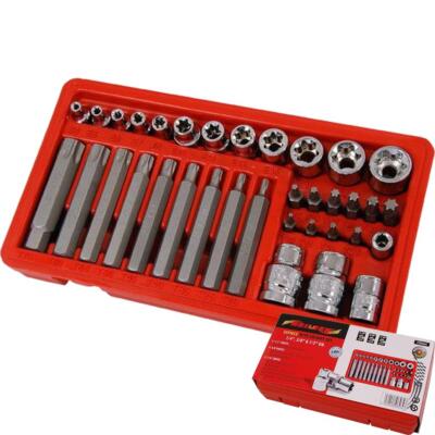 Neilsen 35pc Long Reach Torx Bit Star Socket Set 1/4'' 3/8'' 1/2'' T10 - T70