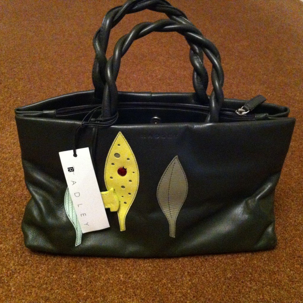 Radley Ivy Leaf & Ladybird Dark Green Medium Grab Bag Brand New with