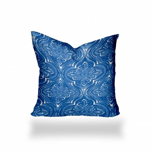 Наволочка Ikat Throw для внутреннего и наружного применения размером 14 X 14 сине-белых наволочек