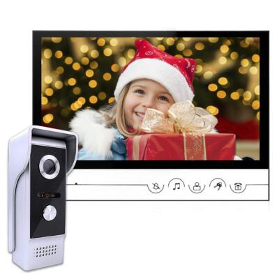 Wired Video Doorbell Intercom System, 9 Inches Monitor Video Doorbell Door Ph...