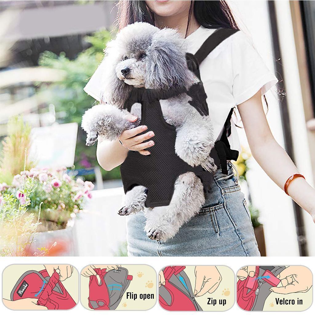 Pet Carrier Backpack Adjustable Pet Front Cat Dog Carrier Travel Bag Legs Out