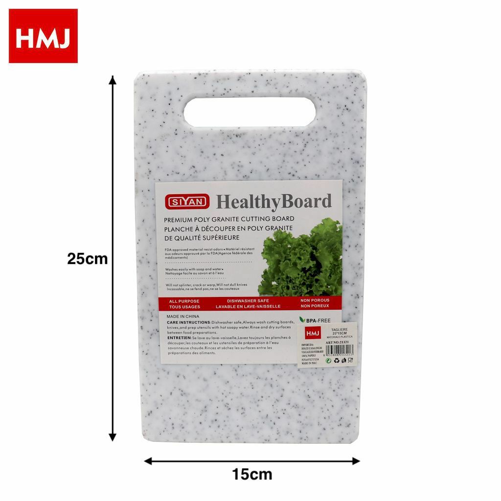 Tagliere In Poligranite Con Manico 25x15cm Tagliare Verdure Frutta hmj