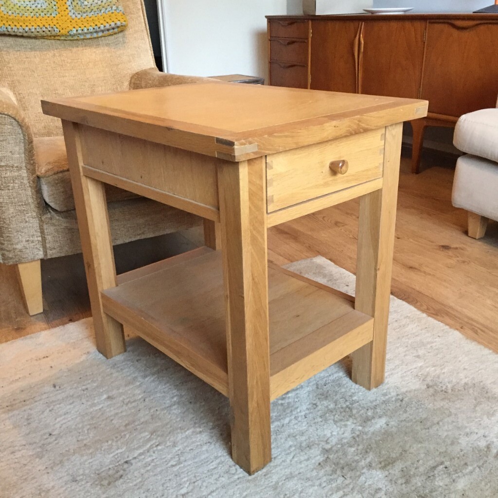Oak Side Table with Drawer | in Meadows, Nottinghamshire | Gumtree