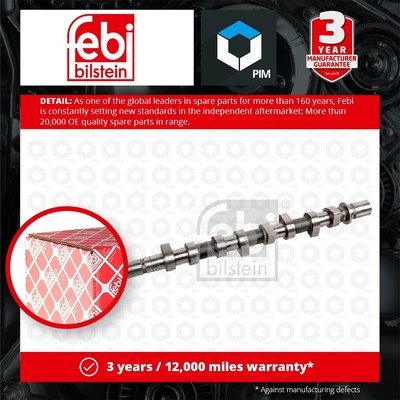 Camshaft fits NISSAN ALMERA MK2 1.5D 03 to 06 K9K722 13001BN700 1300100QAG Febi