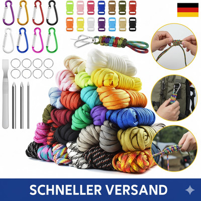 Auckpure Paracord Set - Paracord 550 Nylonschnur, Paracord Seil Multifunktion En