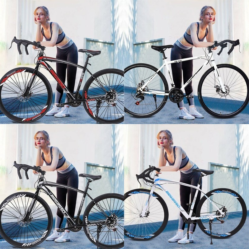 21 Speed Men's Bikes 700c Wheels Bicycle Disc Brakes Full