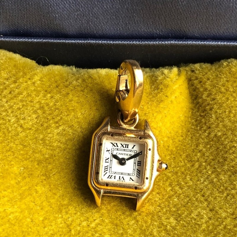 Cartier Santos Vintage 90s 18KT Gold Mini Tank Watch Collectible