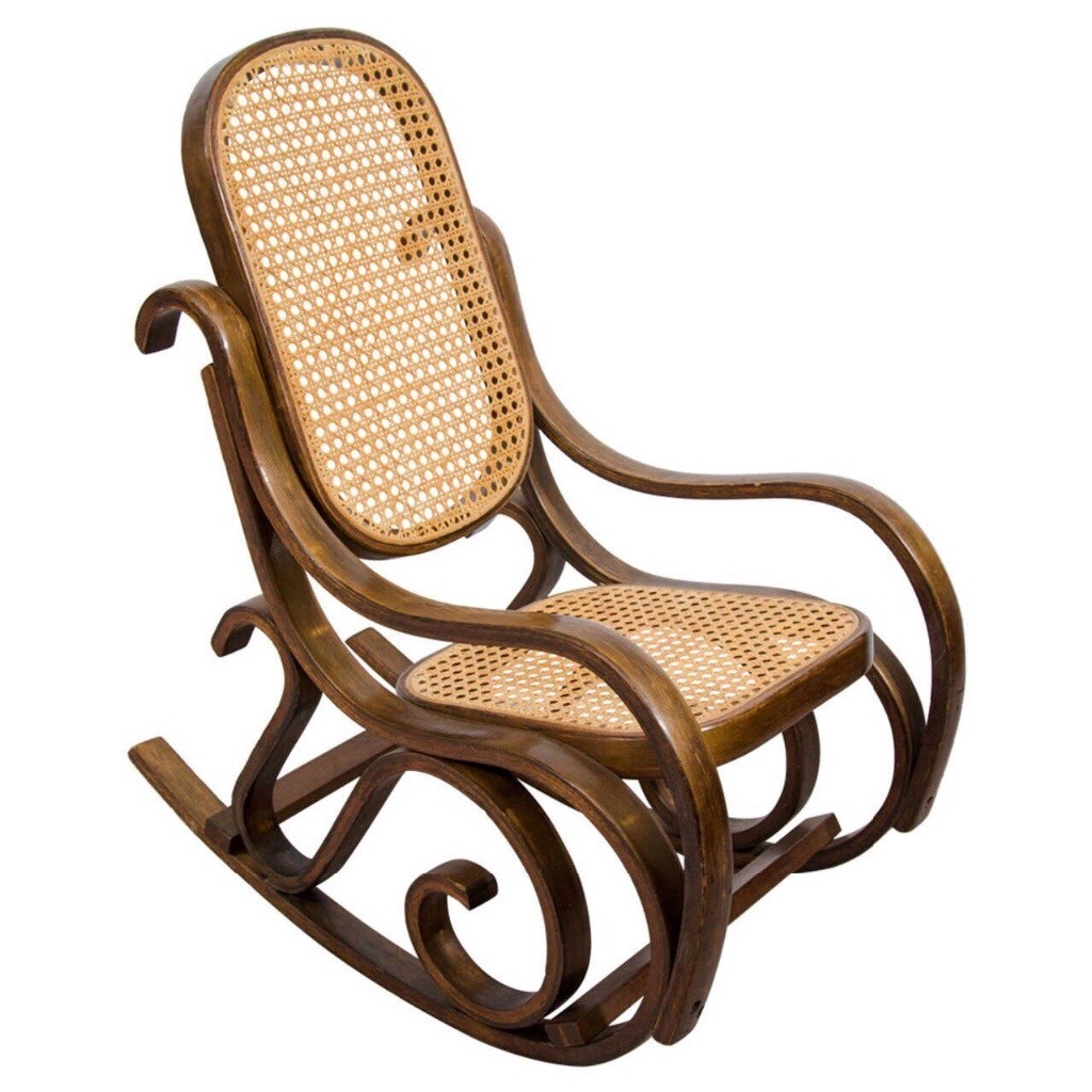 Wooden Rocking Chair - full size dark brown | in Tredegar, Blaenau