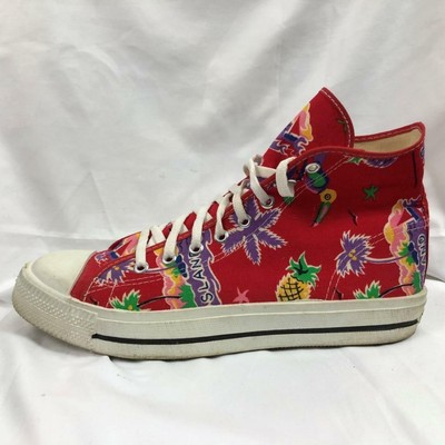 VINTAGE 70S 80S TRAX ISLAND SURF BEACH CANVAS HI TOP SNEAKERS SIZE 10.5 USA